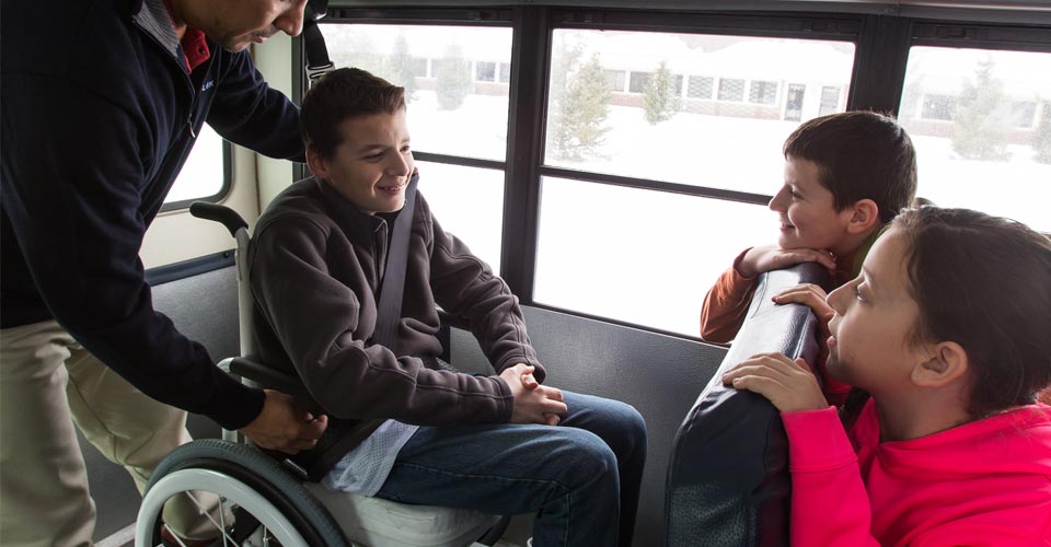 school bus wheelchair